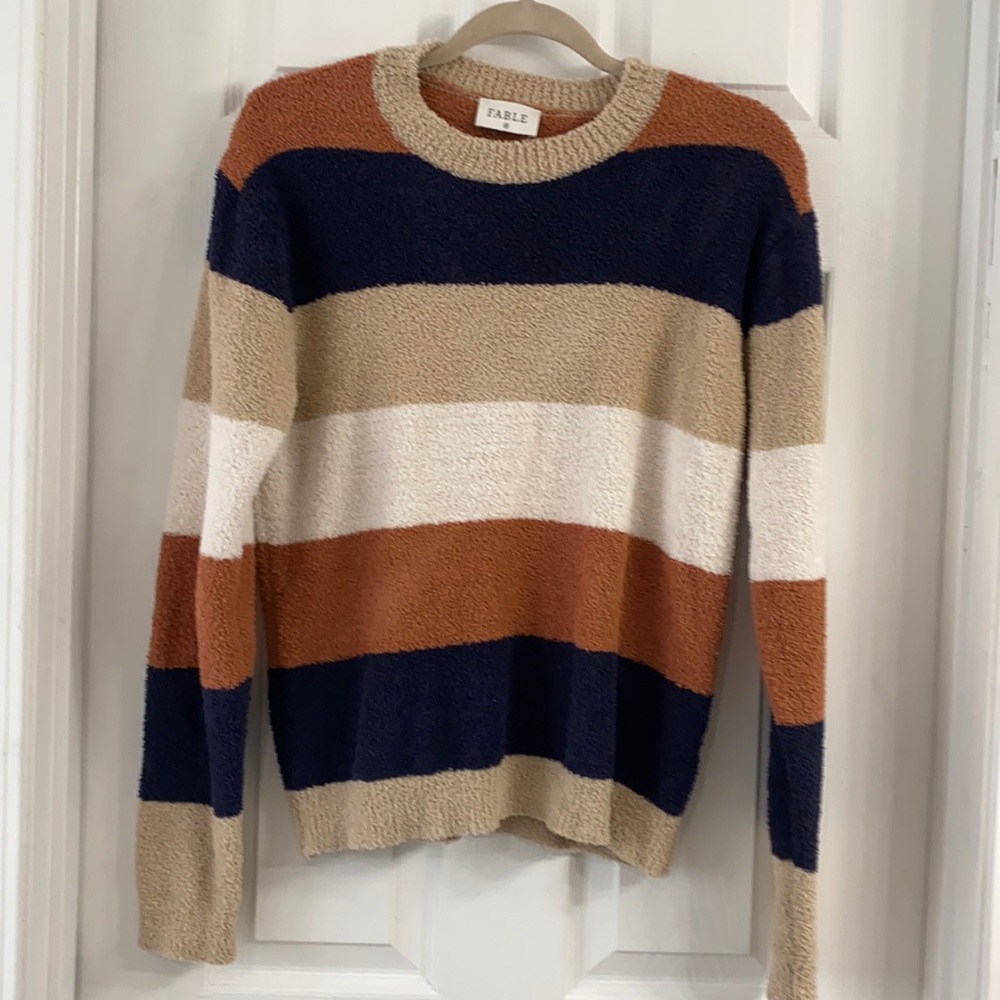 Multi color plush sweater